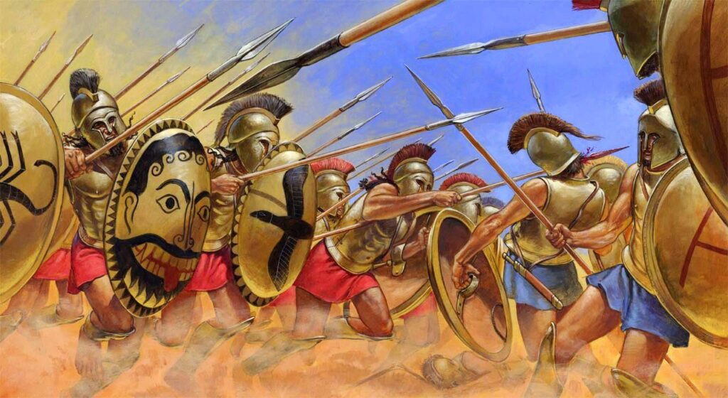 Greek warriors hoplites