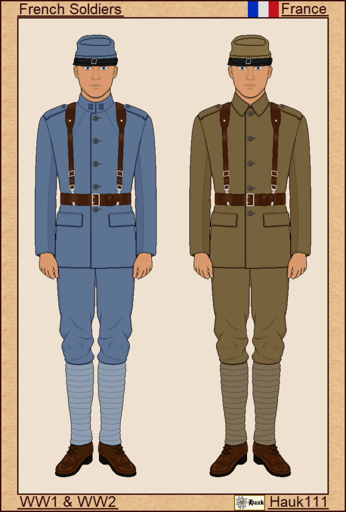 French Military Uniform WW1 and WW2