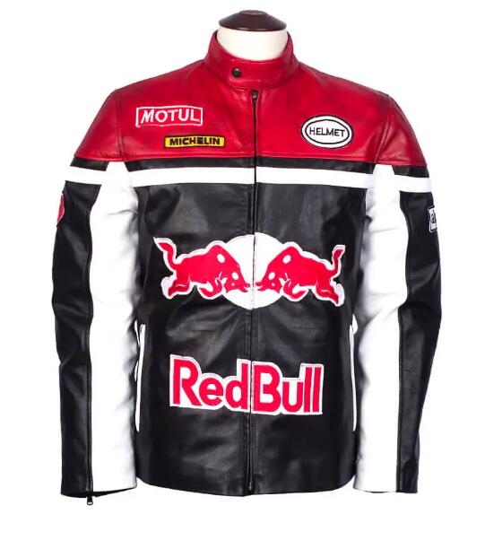 leather redbull jacket