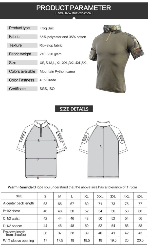 G2 Tactical Shirt Short Mandrack Details1