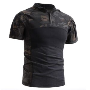 New Tactical Shirt Short Black Multicam2